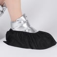 thumbnail image 1 of NUOLUX 100-Pack Black Disposable Non-Woven Shoe Covers, Thick Non- Foot Covers for Household and One-Time Use, 1 of 6
