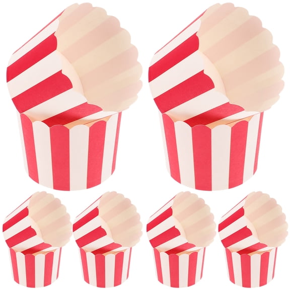 Toyandona Red Paper Baking Cups Heat-Resistant for Muffins and Desserts 100Pcs