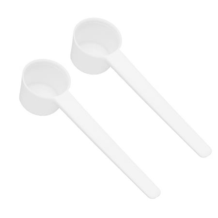 NUOLUX 100pcs 5g Plastic Coffee Measuring For Milk Liquid Seasoning Refillable Reusable Compatible Scoops (White)
