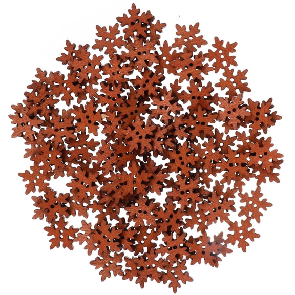 NUOLUX Brown Wood Buttons 18mm Diameter Craft Decorations 100pcs