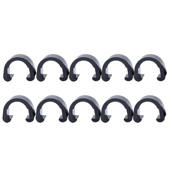 10PCS Wire Clamps Tubing Clips for Mountain Bike C Shaped Buckle Bike Line Fixing Clamp Line Clips for Bike Brake Line Buckle Black