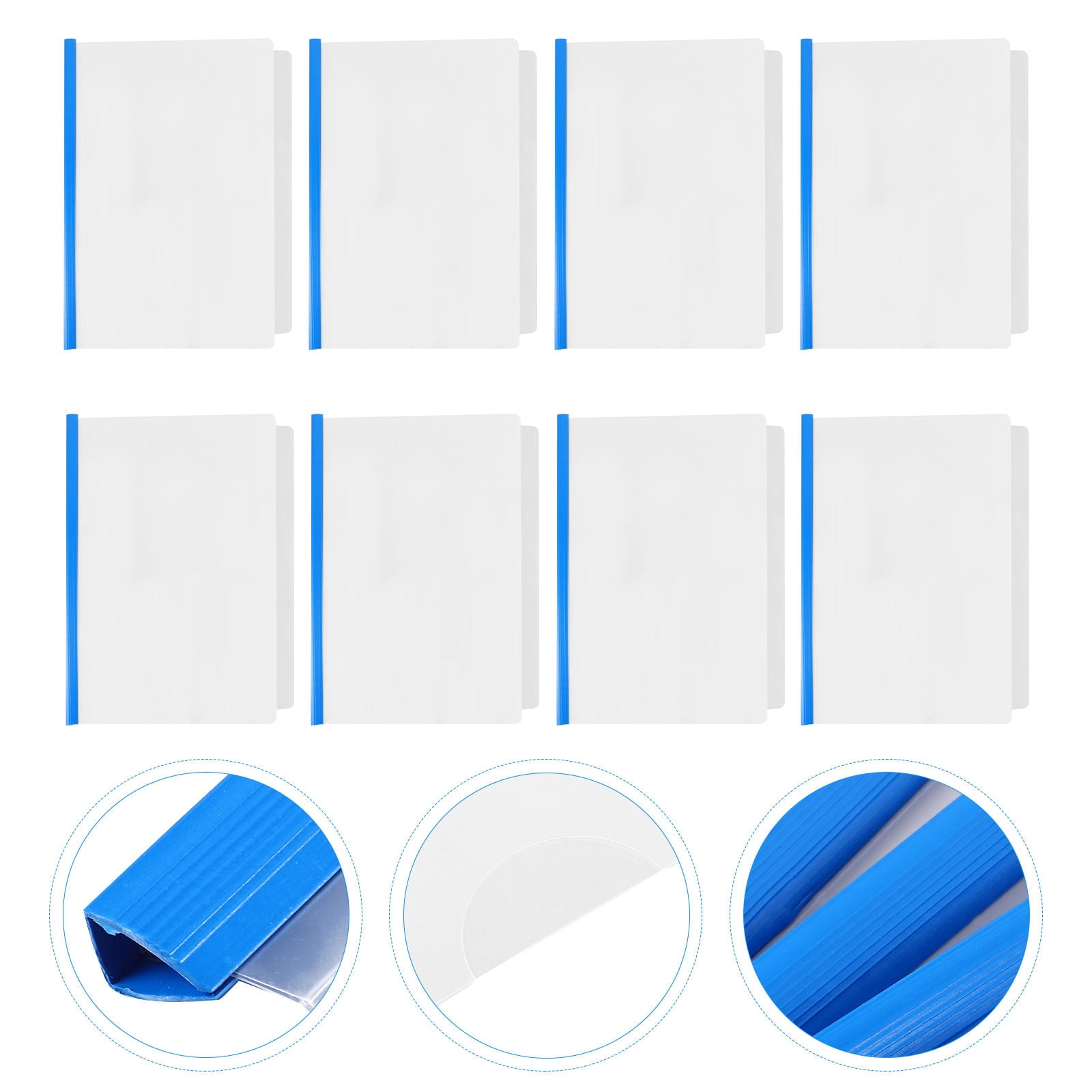 NUOLUX 10Pcs Blue Plastic Lever Clip File Folders Transparent A4 ...