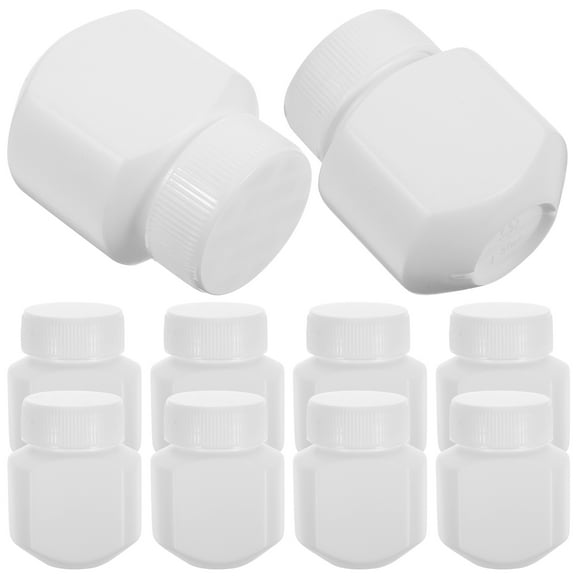 NUOLUX 10Pcs Pill Bottles with Lids for Travel and Daily Use 1.89X1.57X1.18in