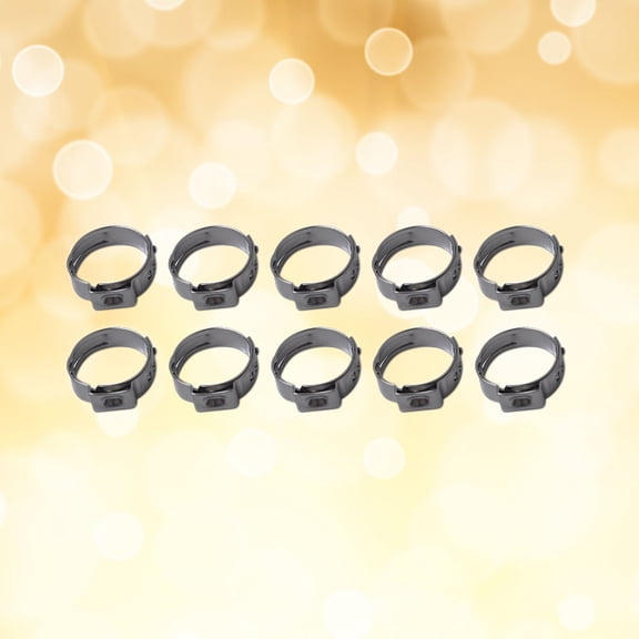 NUOLUX 10Pcs Premium Stainless Steel Hose Clamp Clips Plated Silver for Strong Sealing on Tubes and Hoses