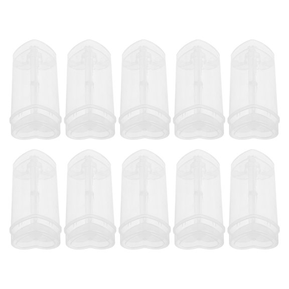 NUOLUX Heart Shape Cake Pusher Push-Up Cake Shooter Transparent 10 Pcs