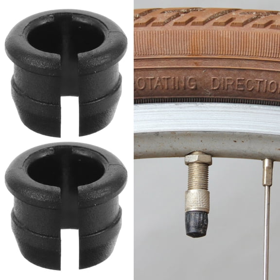 NUOLUX 10Pcs Valve Stem Grommets Plastic Bicycle Tires to Valve Adapter 0.39X0.39X0.31in