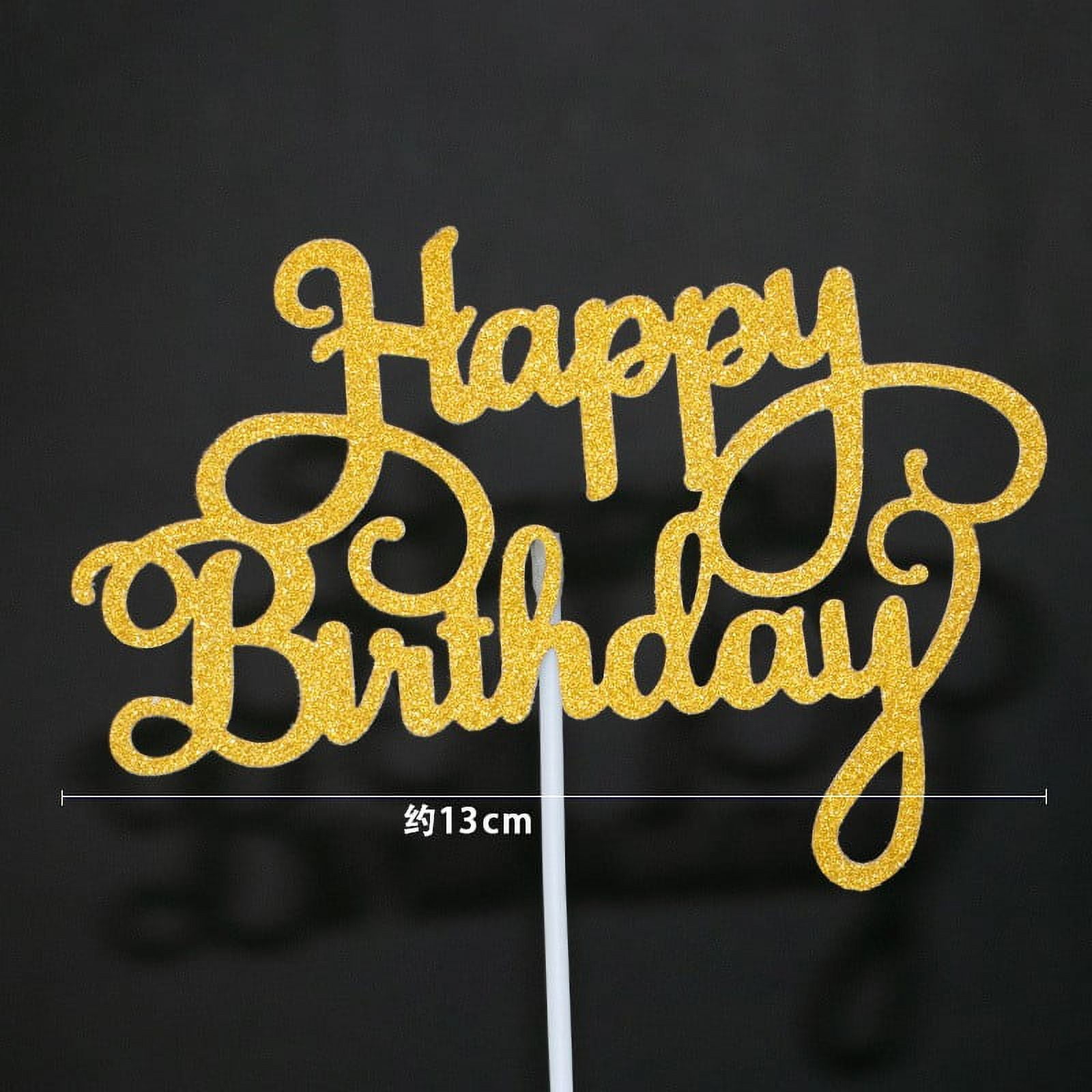 NUOLUX 10pcs Birthday Cake Topper Paper Cupcake Picks Decor Happy