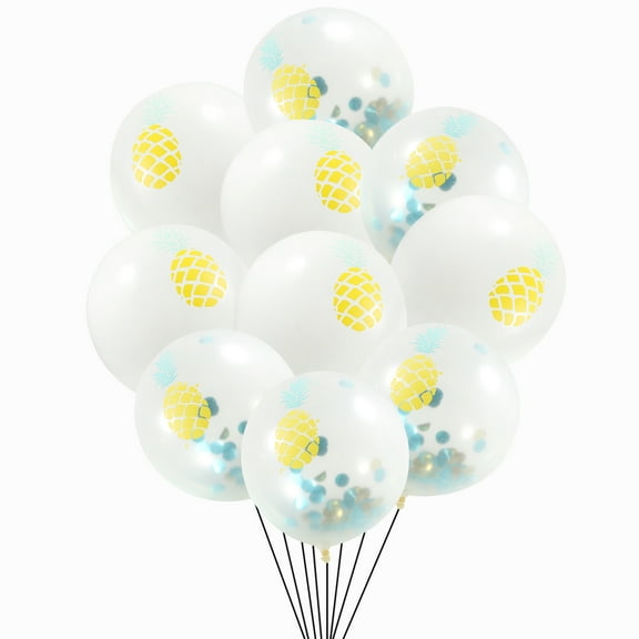 CATIEBYE 10Pcs Assorted Color Latex Balloons Pineapple Balloons Set Party Decoration Supplies for Tropical Events