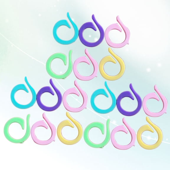 NUOLUX 120Pcs Round Crochet Stitch Markers Assorted Color Knitting Tools Row Counting for Knitters