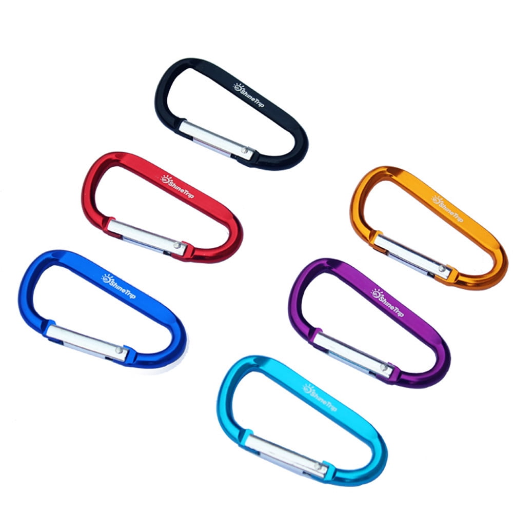 NUOLUX 12Pcs D Shaped Carabiners Heavy Duty Lightweight Multifunction ...