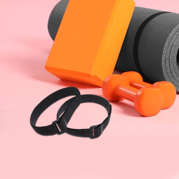 NUOLUX 12Pcs Mat Carrier Sling Black Nylon Yoga Mat Strap with Hook and Loop Fasteners for Exercise Lovers