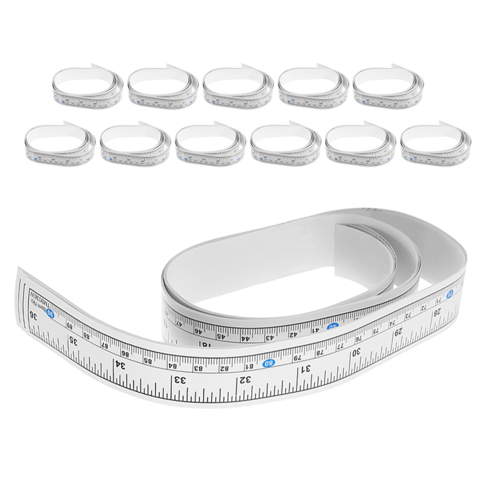 Fish Measure Scale Ruler Sticker NUOLUX 12Pcs Self Adhesive Fish Measuring Tape Waterproof Ruler Sticker ...