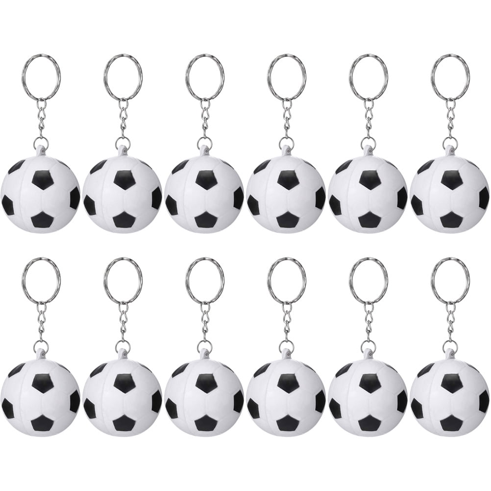 NUOLUX 12Pcs Sports Ball Key Chains Decorative Soccer Keychains