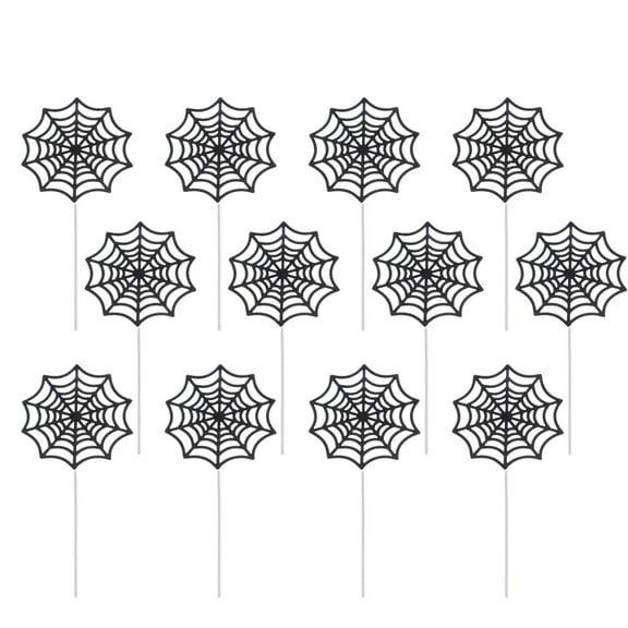 DEEPCRAFF Cupcake Decor Spider Birthday Party Supply for Women Wedding 12Pcs