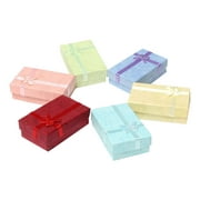 NUOLUX 12pcs Bowknot Wrapping Box Small Gift Packing Box for Earrings Bracelets Rings Jewelry (Random Color)