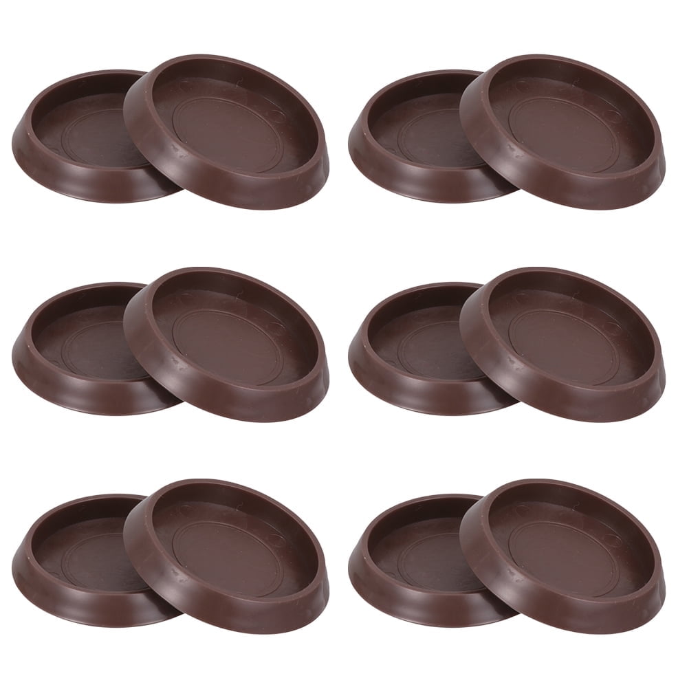 NUOLUX 12pcs Furniture Caster Cups, Office Chair Stoppers, Hardwood ...