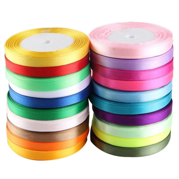 DEEPCRAFF Assorted Grosgrain Satin Ribbons for Gift Wrapping and DIY Crafts with Smooth Surface 12pcs