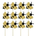 thumbnail image 1 of Tineasur Reusable Bamboo Bee Cake Toppers Multi Color for Wedding Cupcakes 12Pcs, 1 of 6