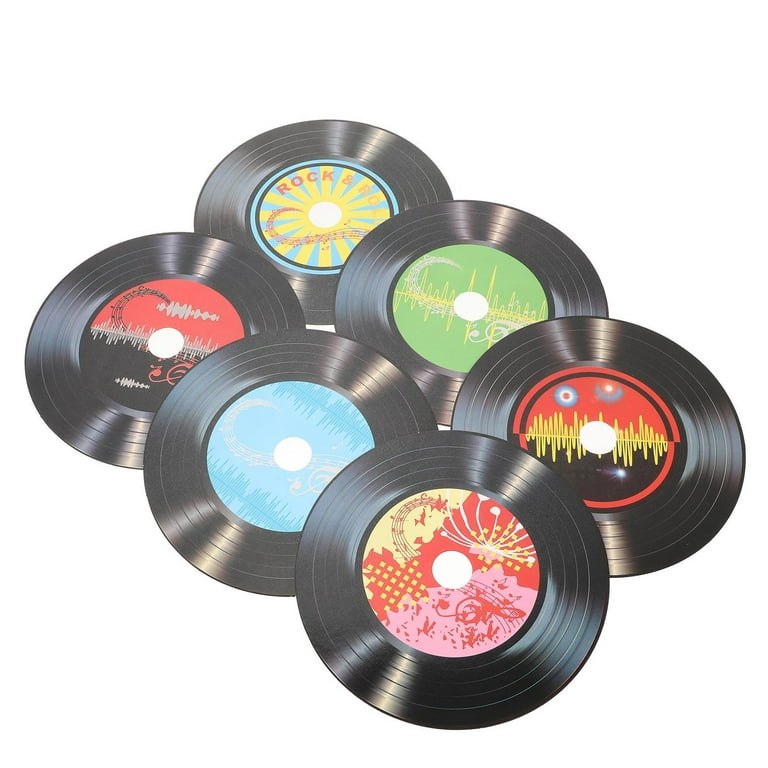 12pcs Vinyl Records Retro Style Record Wall Hanging Signs Record Wall Decor  for Bar 