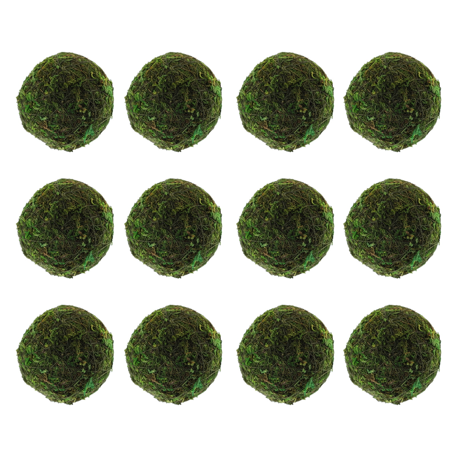 NUOLUX 12pcs Small Moss Balls Natural Green Moss Balls Bowl Filler Vase