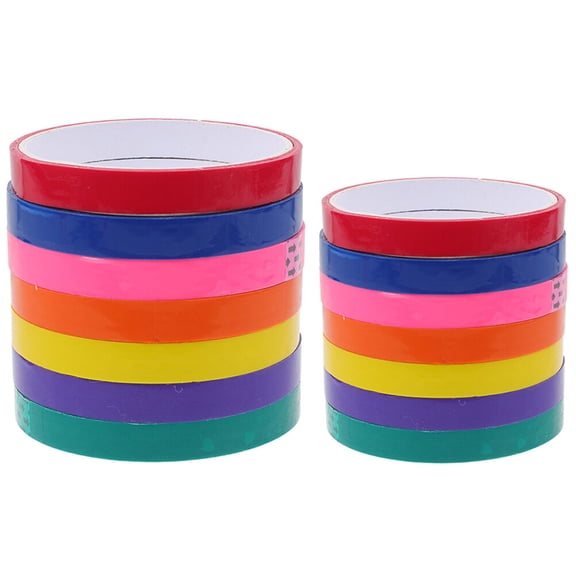 NUOLUX 14 Rolls of Portable Sticky Ball Tapes Decompression Tapes Colored Adhesive Tapes