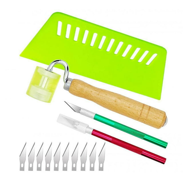 NUOLUX 14pcs Wallpaper Smoothing Tool Kit Professional Wallpaper Squeegee, Rubber Rollers