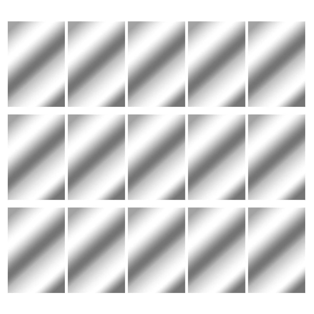 NUOLUX 15Pcs DIY PET Mirror Stickers Reflection Mirror Films Mirror