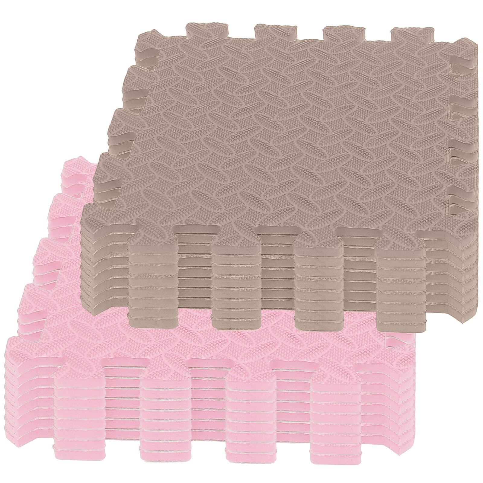 NUOLUX 16pcs Interlocking Baby Play Mats Colored Foams Floor Pads for