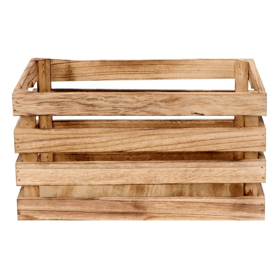 Tineasur Wooden Desktop Organizer Brown Sundries Storage Box for Home Office Desk Accessories and Stationery