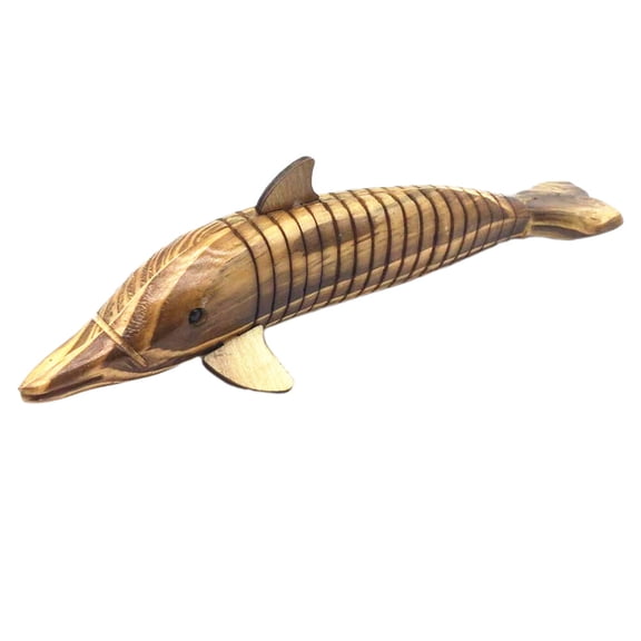 DEEPCRAFF Dolphin Figurine Dolphin Decor Craftsmanship Style Wood 1PC