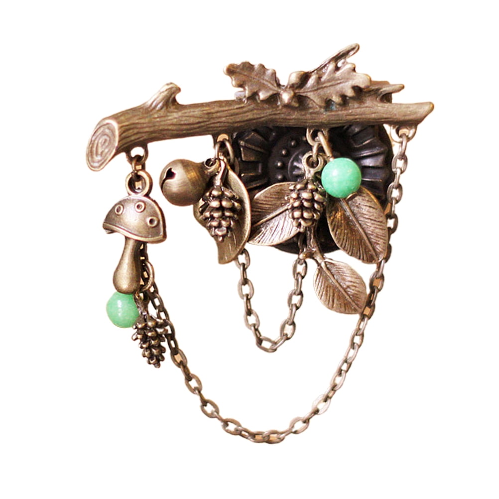 NUOLUX 1PC Vintage Pine Nut Brooch Literary Pine Fruit Corsage Fresh