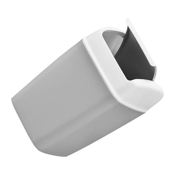 NUOLUX Grey Multi Use Trash Container with Flip Lid for Bathroom Office and Car Storage