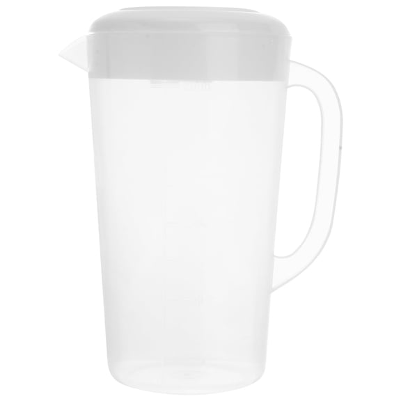 Toyandona Beige Water Pitcher with Lid Food Safe Plastic for Home Cold and Hot Beverages