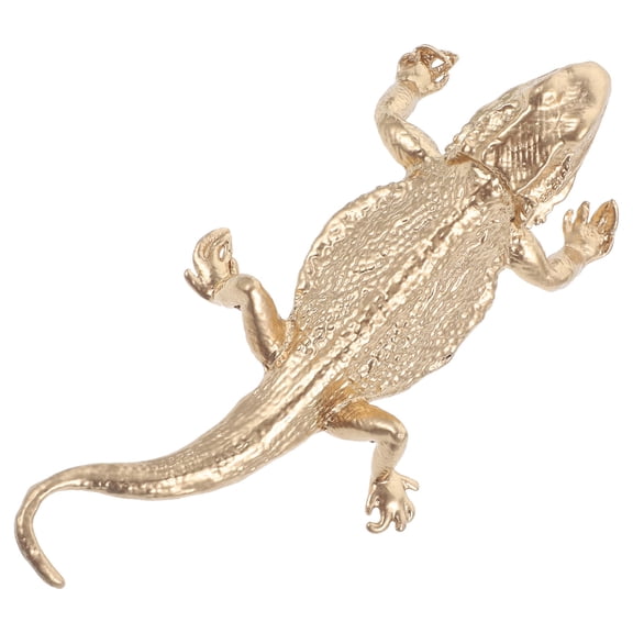 Toyandona Lizard Decor Home Golden Alloy Figurine 1Pack Modern Decorative Style
