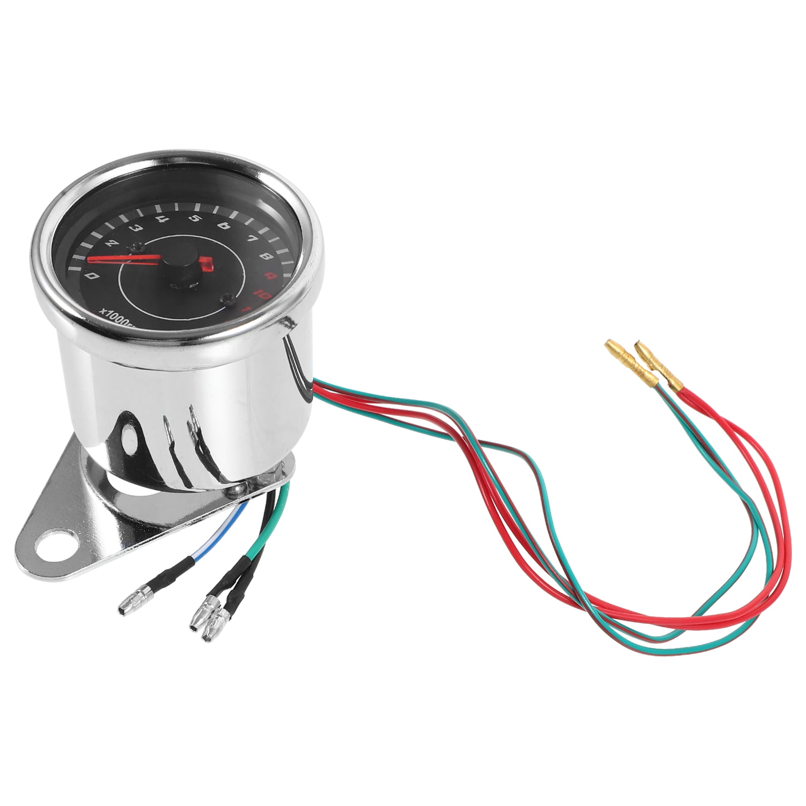NUOLUX 1Pack Motorcycle Speedometer Gauge for Measurement Zinc Alloy Silver 11.8X2.8X2.6in