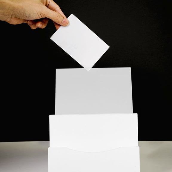 NUOLUX Multi Functional White Donation Box with Lock for Fundraising Voting and Suggestions