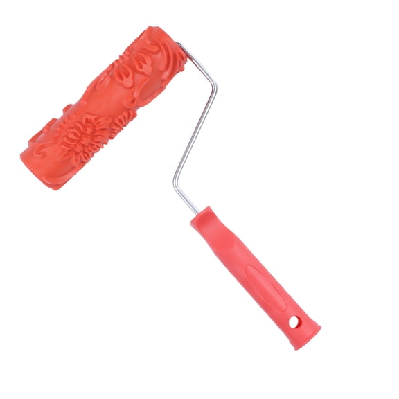 NUOLUX 1Pack Red Rubber Graining Tool for Wall and Ceiling Pattern Creation in 12.6x7.1x2.4in