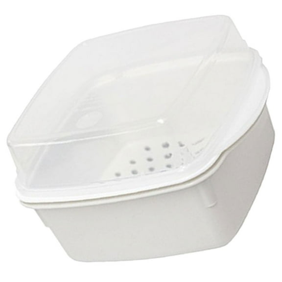 Toyandona Steaming Pot Vegetable Steamer Box White Plastic 1Pcs