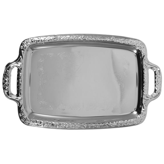 NUOLUX Antique Rectangular Tray 1Pc - Elegant Dining Room Coffee Table Decor Serving Tray