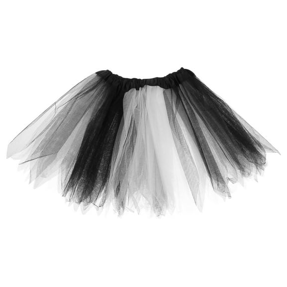 NUOLUX 1Pc Children's Clothing Black-White Girl's Bubble Skirt Baby Dancing Tulle Skirt