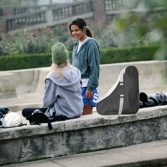 Toyandona Black Roller Skate Bags Simple Design for Roller Skaters 1PC