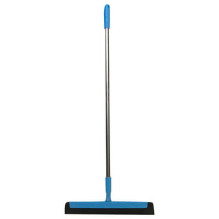  Floor Squeegee Clean Scraper Wiper Mop 3-Section Wiper Blade  Mop with Long Handle Wiper Dustless for Washing & Drying Shower Glass  Bathroom Kitchen Wet Room(Blue) : Health & Household