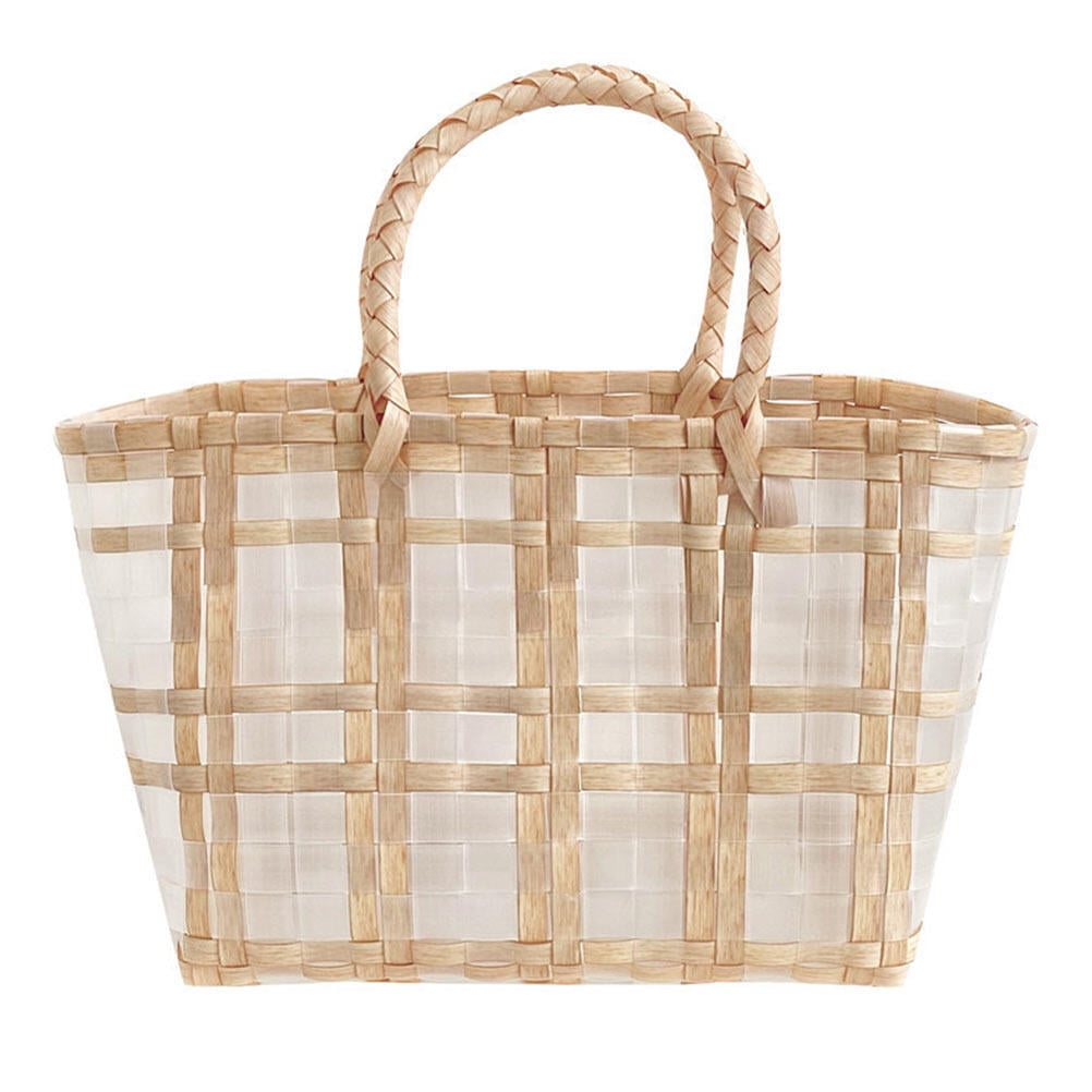 NUOLUX 1Pc Vegetables Basket Plastic Woven Shopping Basket Hand Basket ...