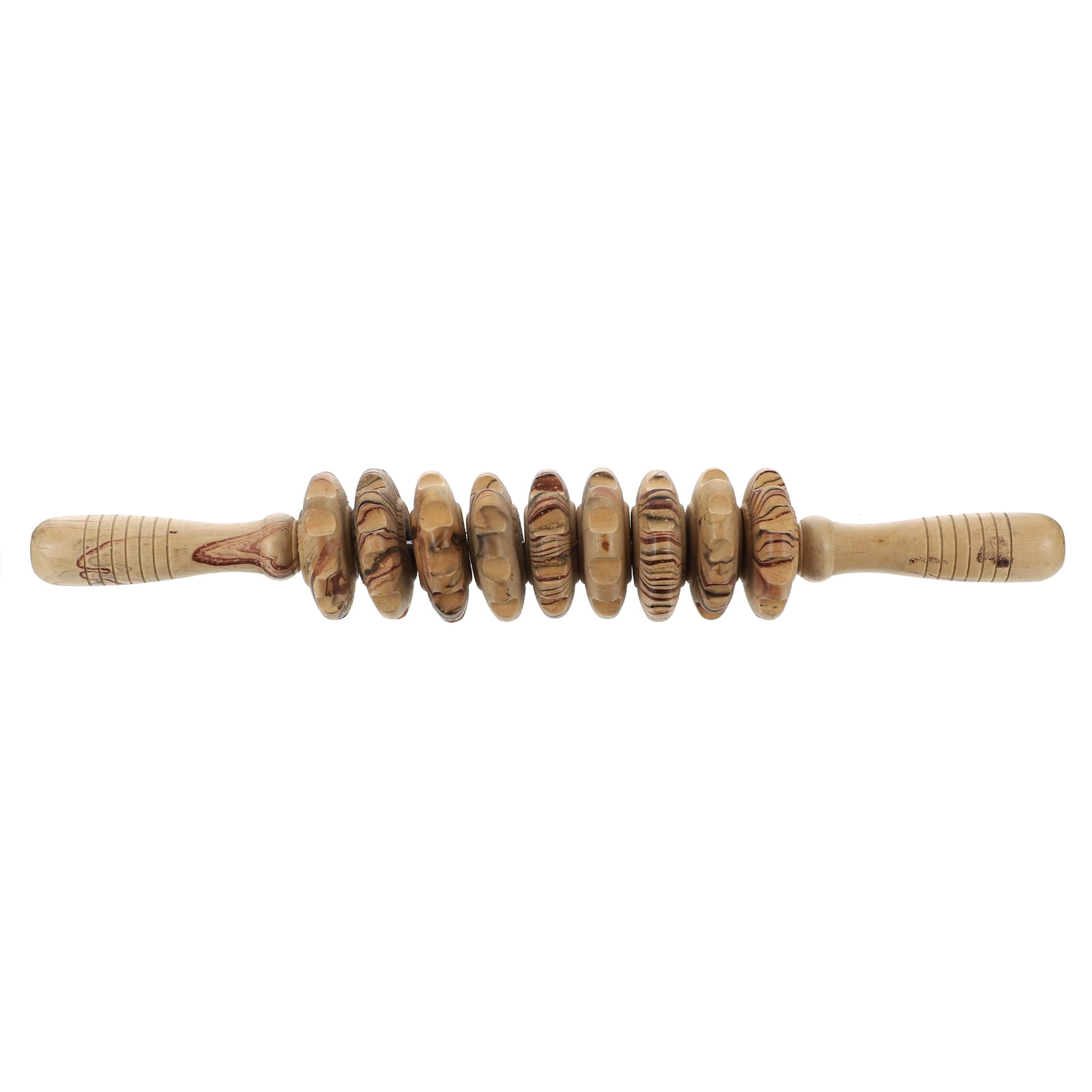 NUOLUX 1Pc Wooden Back Massage Roller Manual Massager Practical Belly