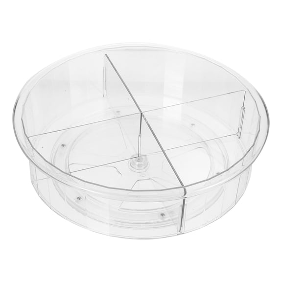 NUOLUX Acrylic Rotating Spice Rack Shelf for Kitchen and Bathroom Storage Organizer Tray, 1 Piece