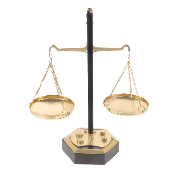 NUOLUX Decorative Metal Balance Scale with Libra Theme Multi Color for Table Display