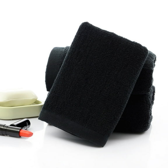 Toyandona Black Towels Bath Towels Cotton Fast Drying 1Pcs
