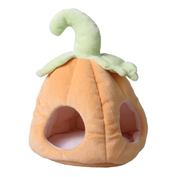 NUOLUX 1Pack Small Animal Bed House Pumpkin Style for Hamster Hedgehog and Mice