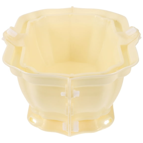 NUOLUX Concrete Form for Planters Flower Pot Mold Plastic Light Yellow Planter Making 1Pack