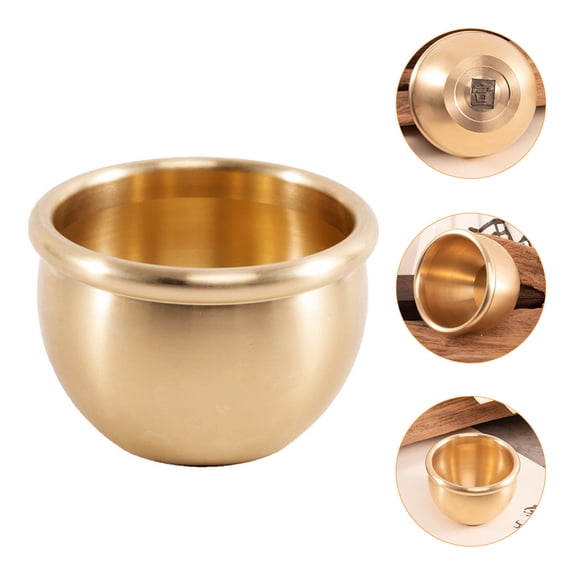 NUOLUX Vintage Golden Copper Desktop Decor Cornucopia for Wealth and Prosperity